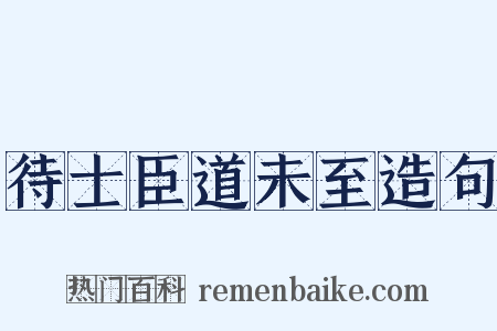 待士臣道未至造句是什么意思的图片